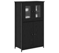 vidaXL Alacena Roble Negro 62 x 32 x 106,5 cm Madera contrachapada, Cabinet Moderno para Sala de Estar, Armario Rectangular con Puertas, Mueble fácil de Limpiar y organizar