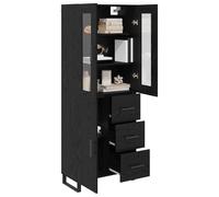 vidaXL Alacena Roble Negro 69,5 x 34 x 180 cm Madera contrachapada, Moderno Armario Rectangular, solución Elegante para tu Sala, Mueble versátil y con Estilo