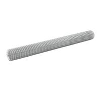 vidaXL Alambrada de gallinero Acero galvanizado Plateada 10x1,5 m, Valla de Alambre, Alambre de Cerca, Valla de Malla, Vallas de Alambre