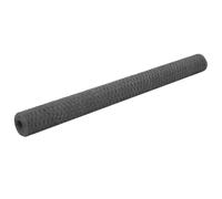 vidaXL Alambrada de gallinero acero revestimiento PVC gris 25x1,5 m