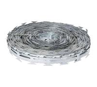 vidaXL Alambre de Púas de 50m Bto 22 de Acero Galvanizado para Cerca de Seguridad al Aire Libre, Ideal para Uso Industrial y Residencial, Barrera Perimetral, Rodillo de Seguridad para Jardín Urbano