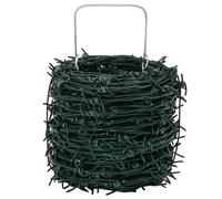 vidaXL Alambre de púas verde 100 m acero galvanizado en caliente, sala de estar, moderno, duradero, muebles elegantes para un ambiente acogedor, mezcla de comodidad y funcionalidad, 2023