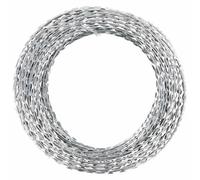 vidaXL Alambre para Concertina BTO-22 con Clips, Alambre de Púas, Cerca de Alambre de Espino, Cerca de Seguridad para Jardín, Acero Galvanizado 60 m