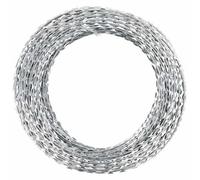 vidaXL Alambre para Concertina BTO-22 con Clips, Alambre de Púas, Cerca de Alambre de Espino, Cerca de Seguridad para Jardín, Acero Galvanizado 100 m