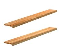 vidaXL Alféizares de Ventana 2 uds Madera Maciza Roble marrón Claro, cornisa de Ventana, alféizar de Ventana de Roble, alféizar de Ventana de Madera