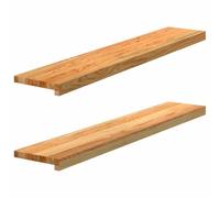 vidaXL Alféizares de Ventana 2 uds Madera Maciza Roble marrón Claro