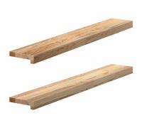 vidaXL Alféizares de Ventana 2 uds Madera Maciza Roble sin Tratar, cornisa de Ventana, alféizar de Ventana de Roble, alféizar de Ventana de Madera