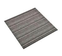 vidaXL Alfombra 20 pcs Antracita a Rayas 50 x50 cm 100% Polipropileno, Losetas de moqueta Modernas, Suelo Interior Duradero, Modular Antideslizante, decoración de Habitaciones con Patrones