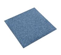 vidaXL Alfombra 20 pcs Azul 50 x 50 cm 100% Polipropileno, Losetas de moqueta Modernas, Suelo Interior Duradero, Modular Antideslizante, decoración de Habitaciones con Patrones, instalación fácil