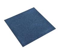 vidaXL Alfombra 20 pcs Azul Oscuro 50 x50 cm 100% Polipropileno, Losetas de moqueta Modernas, Suelo Interior Duradero, Modular Antideslizante, decoración de Habitaciones con Patrones