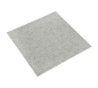 vidaXL Alfombra 20 pcs Gris Claro 50 x50 cm 100% Polipropileno, Losetas de moqueta Modernas, Suelo Interior Duradero, Modular Antideslizante, decoración de Habitaciones con Patrones