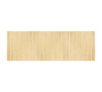 vidaXL Alfombra, alfombra de bambú rectangular, alfombra de bambú antideslizante para salón, alfombra de cocina, pasillo, moderna, natural clara, 100 x 300 cm, bambú