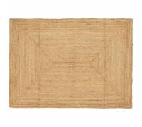 vidaXL Alfombra Beige 140 x 200 cm Yute, Alfombra de Yute Plegable, Decorativa, rústica para Sala, Entrada Beige, ecológica y Llena de Encanto