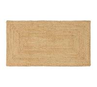 vidaXL Alfombra de área Beige 100 x 200 cm Yute, Sala de Estar Rústica, Alfombra de Yute Plegable Hecha a Mano, Decoración Ecológica, Entrada de Fibra Beige, Encanto Versátil