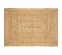 vidaXL Alfombra Beige 240 x 340 cm Yute, Alfombra de Yute Plegable, Decorativa, rústica para Sala, Entrada Beige, ecológica y Llena de Encanto