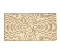 vidaXL Alfombra Natural y 80 x 150 cm Yute, Sala de Estar, alfombras de Yute Redondas, ecológicas, Hechas a Mano, Superficie texturada, Fibra Beige Suave