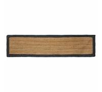 vidaXL Alfombras de área Gris Oscuro 60 x 300 cm Yute, Alfombra para Sala, Decoración de Yute Beige Hecha a Mano, Área Rectangular, Estilo Indoor de Lujo