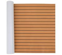 vidaXL Alfombra de barco marrón y negro 240 x 90 cm EVA, alfombra marina rectangular, pegatina y duradera, revestimiento EVA de moda para el suelo y el puente de barco