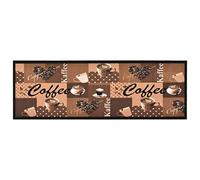 vidaXL Alfombra de Cocina Lavable Coffee Felpudo Pasillo Oficina Salón Sala de Estar Vestíbulo Antideslizante Estera Esterilla Marrón 60x300 cm