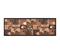 vidaXL Alfombra de Cocina Lavable Coffee Marrón Felpudo Pasillo Oficina Salón Sala de Estar Vestíbulo Antideslizante Estera Esterilla Suelo 60x180 cm