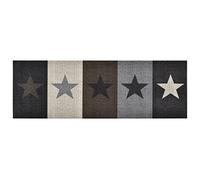 vidaXL Alfombra de Cocina Lavable Felpudo Estera de Suelo Esterilla Pasillo Vestíbulo Oficina Sala de Estar Salón Decoración Suave Star 45x150 cm