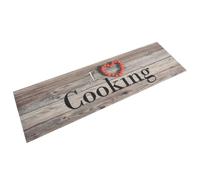 vidaXL Alfombra de Cocina Lavable Terciopelo Cooking Gris 45x150 cm, Alfombrilla de Puerta, Felpudo, Alfombra de Pasillo, Alfombrilla de Cocina