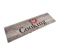 vidaXL Alfombra de Cocina Lavable Terciopelo Cooking Gris 45x150 cm