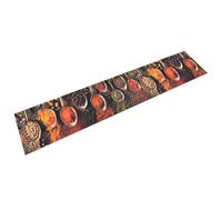 vidaXL Alfombra de Cocina Lavable Terciopelo Cuchara Especias 60x300cm, Alfombrilla de Puerta, Felpudo, Alfombra de Pasillo, Alfombrilla de Cocina