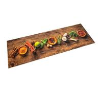 vidaXL Alfombra de Cocina Lavable Terciopelo Dibujo Especias 60x300 cm