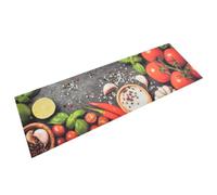 vidaXL Alfombra de Cocina Lavable Terciopelo Dibujo Verduras 60x180 cm