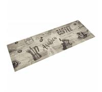 vidaXL Alfombra de cocina lavable terciopelo gris café 60x180 cm