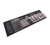 vidaXL Alfombra de Cocina Lavable Terciopelo Negro café 60x180 cm