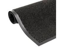 vidaXL Alfombra de Entrada Rectangular de Nudo 60x90cm Negra Decoración Hogar