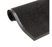 vidaXL Alfombra de Entrada Rectangular Nudo 120x180cm Negra Decoración Hogar