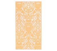 vidaXL Alfombra de Exterior ARAKIL Naranja y Blanca 120x180 cm PP