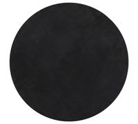 vidaXL Alfombra de Pelo Corto Suave Lavable HUARTE Negro Ø 120 cm