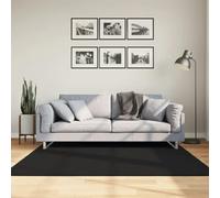 vidaXL Alfombra de Pelo Corto Suave Lavable HUARTE Negro 160x160 cm