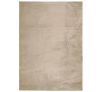 vidaXL Alfombra de Pelo Corto Suave y Lavable, Alfombrilla Antideslizante, Tapete de Dormitorio, Alfombra para Salón Pasillo, Color Arena 240x340 cm