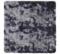 vidaXL Alfombra de Pelo Largo Gris Oscuro 160x160 cm poliéster, Alfombra, Alfombra de Sala de Estar, Alfombra mullida, Alfombra de área