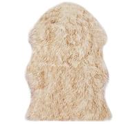 vidaXL Alfombra de Piel de Oveja Sintética Casa Hogar Decoración Diseño Estilo Sala Salón Comedor Habitación Dormitorio 60x90 cm Mezcla de Marrón