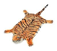 vidaXL Alfombra de Tigre de Peluche 144cm Marrón Alfombrilla Niños Felpa Suave