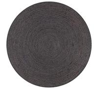 vidaXL Alfombra redonda de yute tejida a mano Diámetro 150 cm Gris oscuro