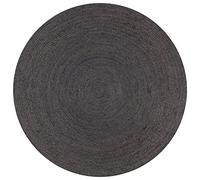 vidaXL Alfombra Redonda de Yute Tejida a Mano Tapete Alfombrilla Felpudo Moqueta Tapiz Esterilla Artesanía Diámetro 90 cm Gris Oscuro