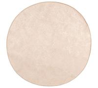 vidaXL Alfombra Estampado Crema Ø 120 cm Poliéster y PVC, Alfombra de Sala de Estar, Alfombra pasillera Moderna Que Absorbe Sonido, Lavable a máquina, Antideslizante, estilosa, pasillera de poliéster