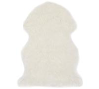 vidaXL Alfombra Estera Tapiz Felpudo Esterilla para Suelo Decoración Textil de Hogar Casa de Piel de Oveja Sintética Blanco 60x90 cm