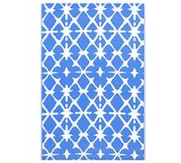 vidaXL Alfombra Exterior ARAKIL Azul y Blanco 160x230 cm PP