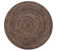 vidaXL Alfombra Hecha a Mano de Yute Decoración Casa Hogar Salón Comedor Moquetas Tapiz Felpudo Estera Habitaciones Cubresuelo 90 cm Negra y Natural