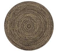 vidaXL Alfombra Hecha a Mano de Yute Decoración Casa Hogar Salón Comedor Moquetas Tapiz Felpudo Estera Habitaciones Cubresuelo 150 cm Negra y Natural