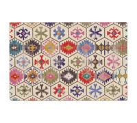 vidaXL Alfombra Lavable Antideslizante, Alfombra de Salón Dormitorio, Alfombrilla Antibacteriana, Alfombra Suelo Decorativa, Multicolor 120x180 cm