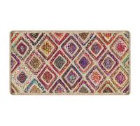 vidaXL Alfombra Lavable Antideslizante Multicolor 80x150 cm